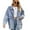 Blue, variant on XBASW Women's Oversized Denim Jacket Long Sleeve Jean Jacket Casual Vintage Jean Top Coat with Pockets for Womens S-XXL