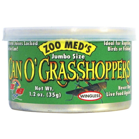 UPC: 0097612400441 | Zoo Med Laboratories Can O’ Grasshoppers for Large Monitors  Tegus  Skinks  Turtles & Birds Food 1.2 Oz