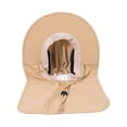 thumbnail image 4 of Clearance! Yigetop Bucket Hat Men Womens Mountaineering Fishing Camouflage Hood Rope Outdoor Shade Foldable Casual Bucket Hat Khaki, One Size, 4 of 6