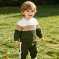 thumbnail image 5 of TOWED22 Toddler Baby Boy Sweatshirt Outfit Dinosaur Print Long Sleeve Shirt Jogger Pants Fall Outfits Winter Clothes Set Size:18-24 M,Color:Green, 5 of 7
