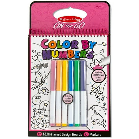Melissa & Doug On the Go Color by Numbers Kids' Design Board - Unicorns, Ballet, Kittens, and More