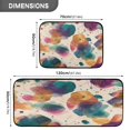 thumbnail image 3 of 2-Piece Kitchen Rugs Set Non-Slip Mats Carpet Floor for Kitchen, Bathroom (19.7"x27.6" & 19.7"x47.2") Teal and Orange Abstract Shapes, 3 of 7