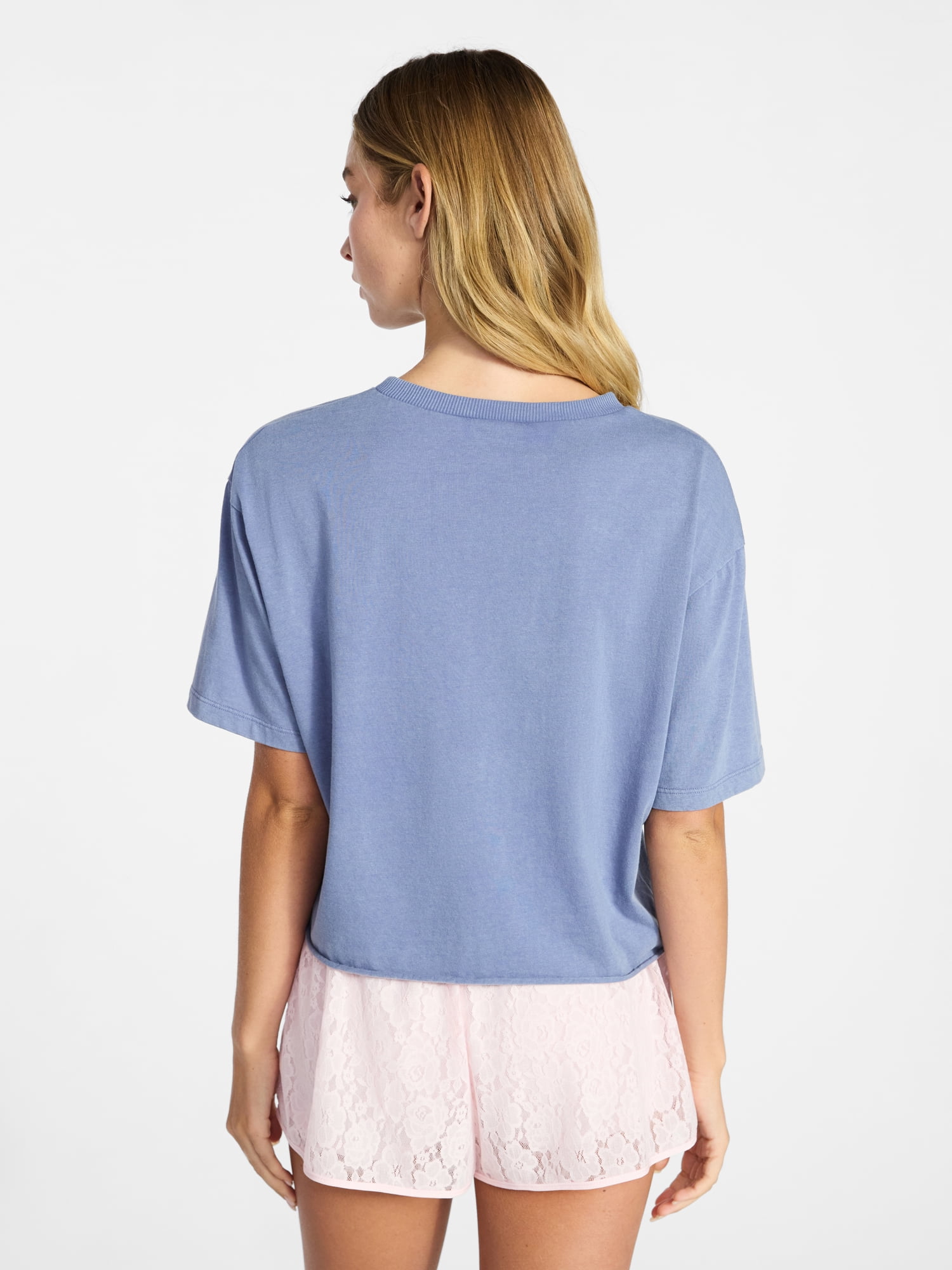 No Boundaries Boxy Cropped Graphic Tee, Women's XXS-XXL