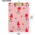 thumbnail image 3 of FMSHPON Valentines Gnomes Clipboard Hardboard Wood Nursing Clip Board and Pull for Standard A4 Letter 13x9 inches, 3 of 8