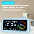 thumbnail image 3 of Digital Electronic Clock with LCD Color Screen, Visual Alarm & Timer, 12/24H Switch, Countdown Function, USB-C Charging, Stereo Display for Home Office Use – 1 Pack, 3 of 5
