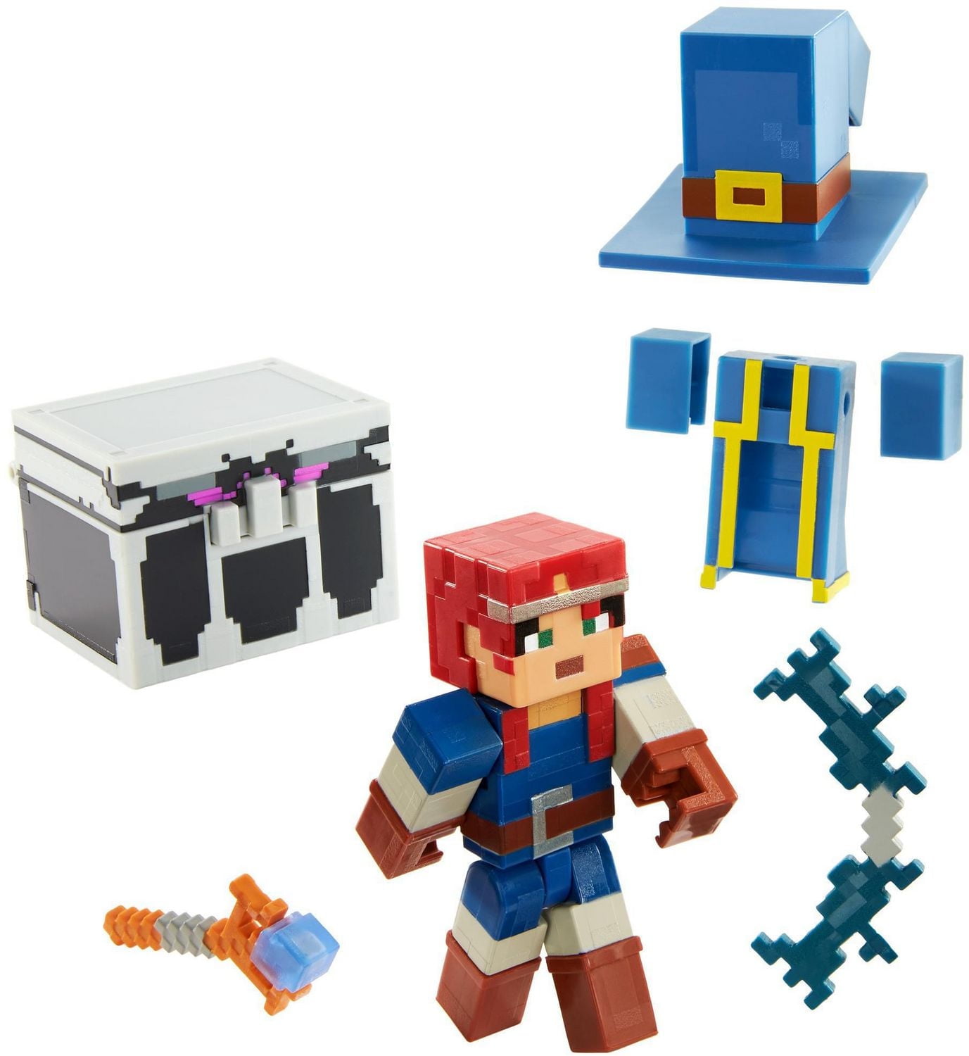 Coffret de combat ​Minecraft Dungeons avec figurine, arme et accessoires