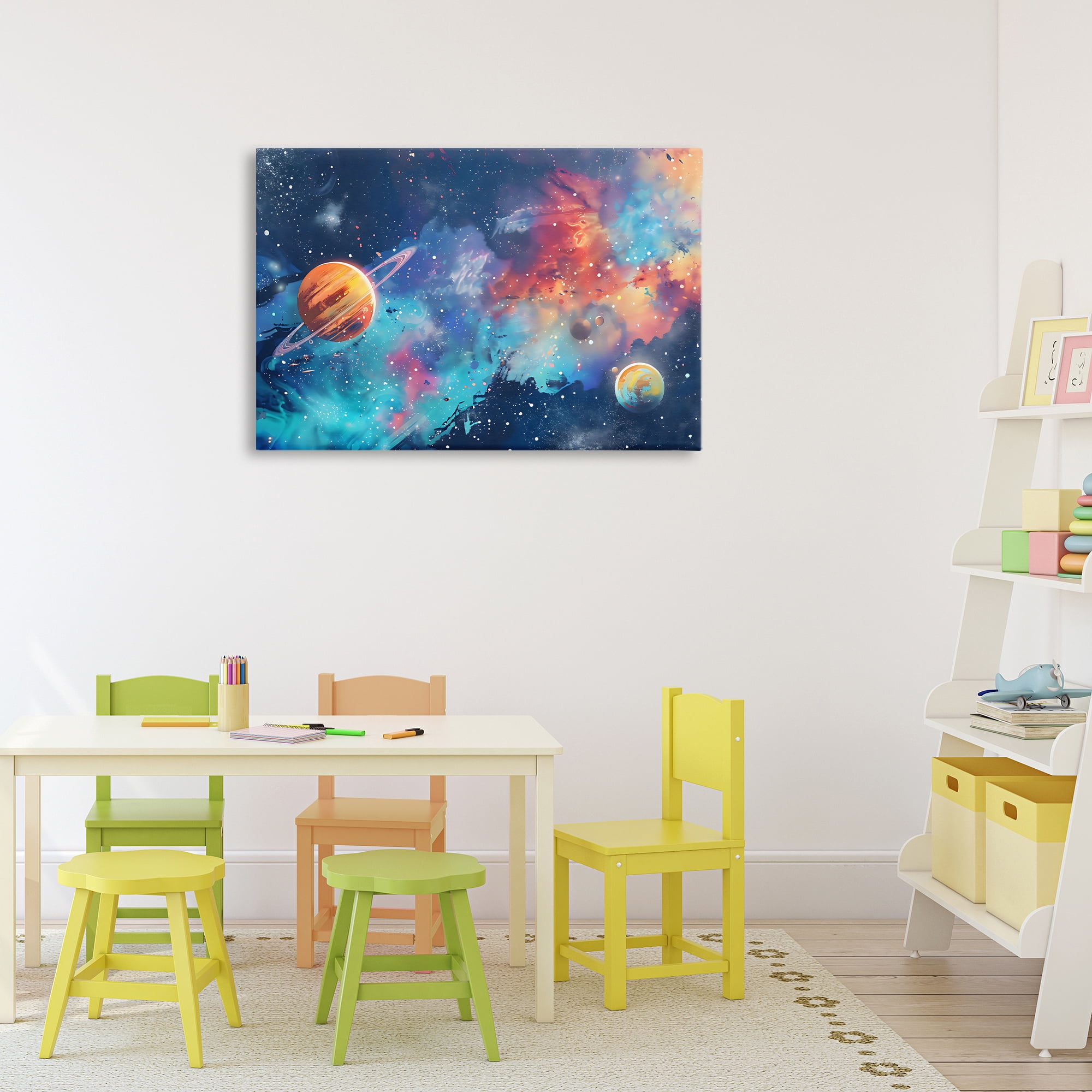 Stupell Industries Nebula Dreams Scattered Planets Canvas Wall Art, design by Creative Studio