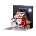 thumbnail image 1 of 3D Stereo Greeting Card Creative Christmas Message Card Holiday Card, 1 of 4