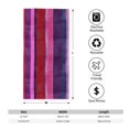 thumbnail image 2 of Polyester Long Towel Multi-Size Water Absorption Good Bright Fluffy Soft For Bathroom Swimming Pool Beach Outdoor Travel Mediumvioletred Stripe_4, 2 of 8