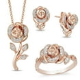 thumbnail image 2 of OPOLSKI Fashion Rhinestone Rose Flower Pendant Necklace Earrings Ring Jewelry Earrings, 2 of 7