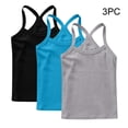 thumbnail image 4 of GERsome 3 Pack Girls Tank Tops Soft Cotton Undershirts Toddler Kids Girls Sleeveless Camisole Tops Summer Round Neck T Shirts, Sizes 12-24 Months, 4 of 9