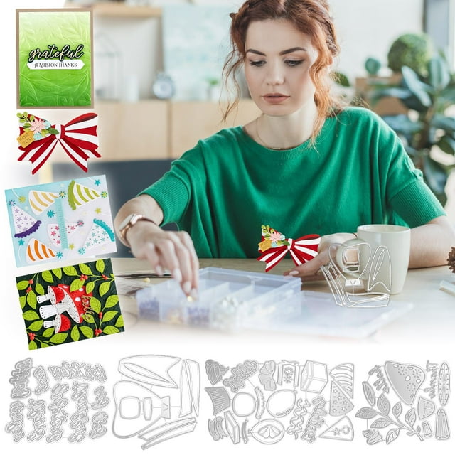 Xihbxyly Troquel de Metal para Linterna Navideña, Plantilla En Relieve para Scrapbooking, Troqueles de Acero Al Carbono, Herramienta Artesanal para Crear Tarjetas, Decoración de Álbumes Diy, Versátil