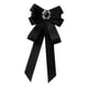 thumbnail image 1 of Broche de lazo con cuentas y lazo preatado para mujer, ideal para festividades. negro, 1 of 9