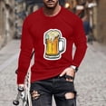 thumbnail image 2 of PuLe Men's Hoodie Men's Fashion Long Sleeve Oktoberfest T Shirt Casual Beer Pub Prints Sports Tops Mens A Shirt Men Shirt, 2 of 5