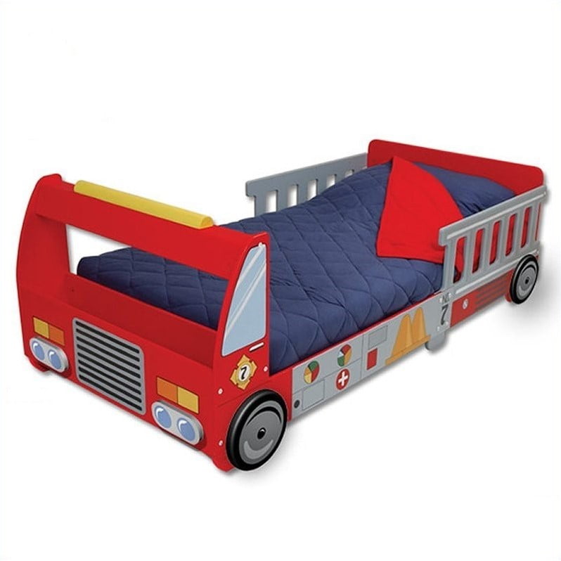 fire truck kids bed