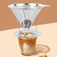 thumbnail image 4 of Coffee Dripper Coffee Funnel Metal Cone Filter for Restaurant, 4 of 8