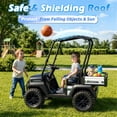 thumbnail image 6 of TOKTOO 24V Ride on Toys for Big Kids, Kids Golf Cart, 2 Seater Electric Ride on Car with Remote Control, Detachable Awning, 4*96W Powerful Motors for Boys Girls Aged 3-8 Years,Black, 6 of 9