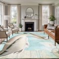 thumbnail image 3 of Vintage Nautical Coastal Area&nbsp;Rug 5x8ft Summer Great White Pelican Bird Ocean Compass Non-Slip&nbsp;Washable Square&nbsp;Rugs Soft Felt Indoor Floor Mat for Bedroom Kitchen Living Room Bathroom, 3 of 9
