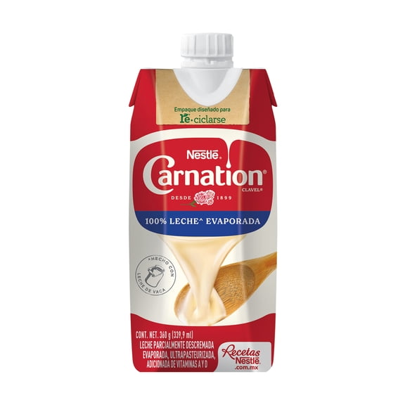 Leche evaporada Nestlé Carnation Clavel original 360 g