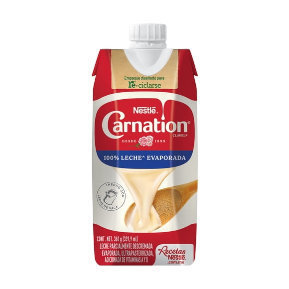 Leche evaporada Nestlé Carnation Clavel original 360 g