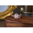 thumbnail image 5 of 18K Rose Gold Emerald cut Moissanite Engagement Ring Jewelry Gifts for Women, 5 of 5