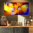 thumbnail image 3 of Design Art Inc. Motif Abstrait Fractal Jaune - Art Abstrait sur Toile - 32x16, 3 of 4