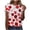 Red, variant on Raeneomay Casual Plus Size Tunics Tops Women's Casual Letter Print Pullover Short Sleeve T-Shirt Tops Shirt