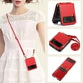 thumbnail image 2 of Nalacover for Samsung Galaxy Z Flip 4 Crossbody Wallet Case with Back Card Slot, Purse Cover with Shoulder Strap Classic PU Leather Lanyard for Women Girls, TPU Shockproof Non-Slip Case, Red, 2 of 9