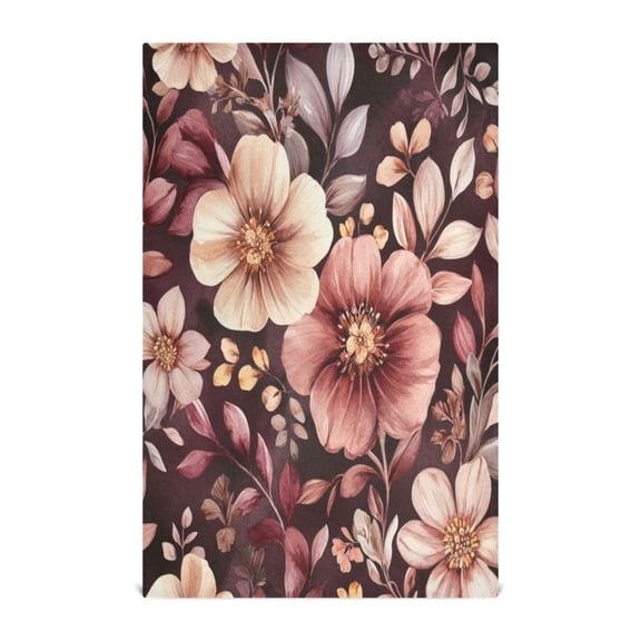 Kitchen Towel 28x18 Inches x6Plate Towel, Decorative Towel, Napkin, Tea Towel Tea Towels For Kitchen Dish Cloths & Dish Towels Vibrant Maroon Flowers