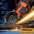 thumbnail image 4 of Cordless Angle Grinder Kit, 19500RPM Mini Angle Grinder Cordless with 2 x 12V 1500mAh Battery, 6 Discs Included, Handheld Grinder Tool for Metal, Wood, Tile, PVC Cutting and Polishing, 4 of 8