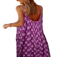 thumbnail image 3 of Femmes Boho Floral Robe Sans Manches Spaghetti Sangle en Vrac Plage Longue Robe, 3 of 5