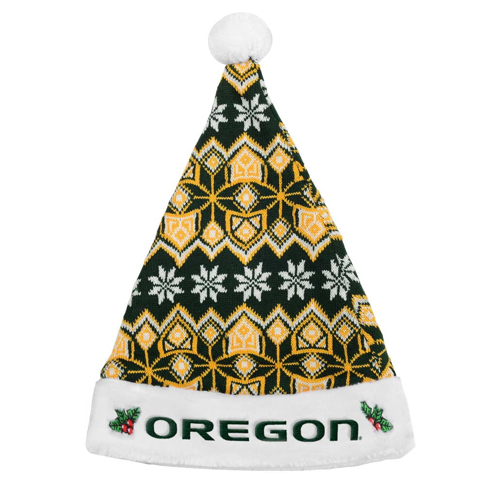Oregon Ducks Knit Santa Hat 2015 by Forever Collectibles