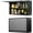 Black Gray, variant on Metal Wall Cabinet with Up-flip Door,Metal Wall Storage Cabinet with Adjustable Shelf,Wall Mounted Tool Cabinets with Pegboard for Garage,Basement,Home Office, Kitchen,Warehouse-Black
