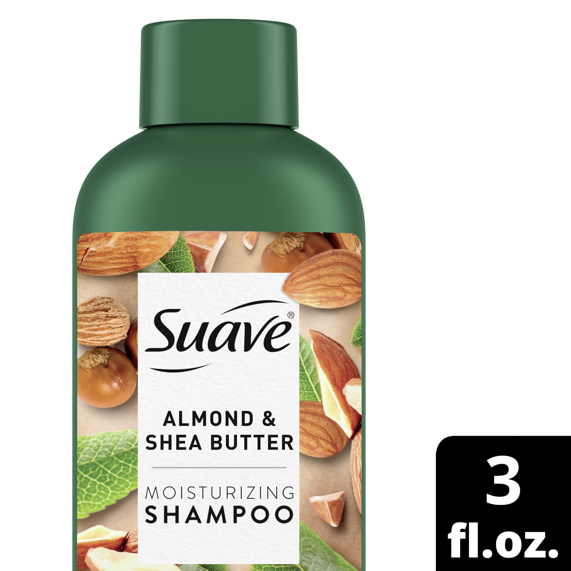 Suave Professionals Almond + Shea Butter Moisturizing Nourishing Daily Shampoo, 3 fl oz, Travel Size