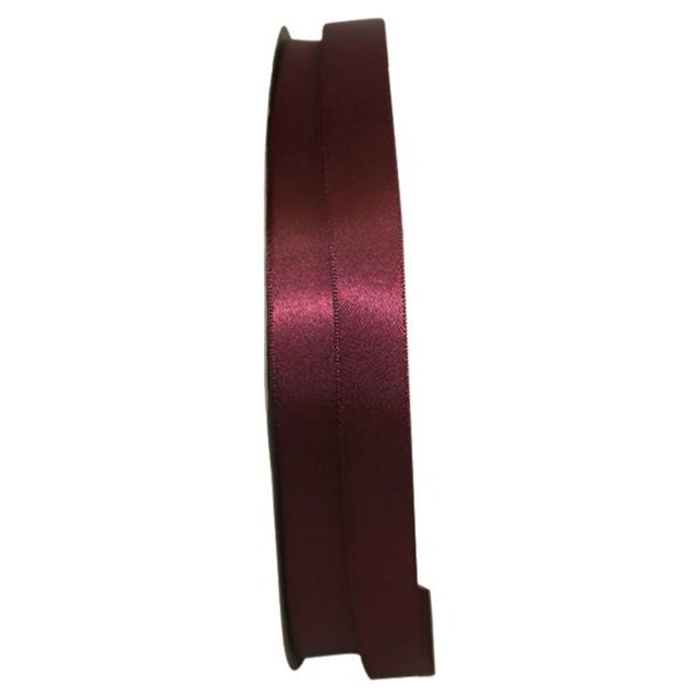 Reliant Ribbon 4950-090-03C 0.625 in. 100 Yards Double Face Satin Ribbon, Burgundy