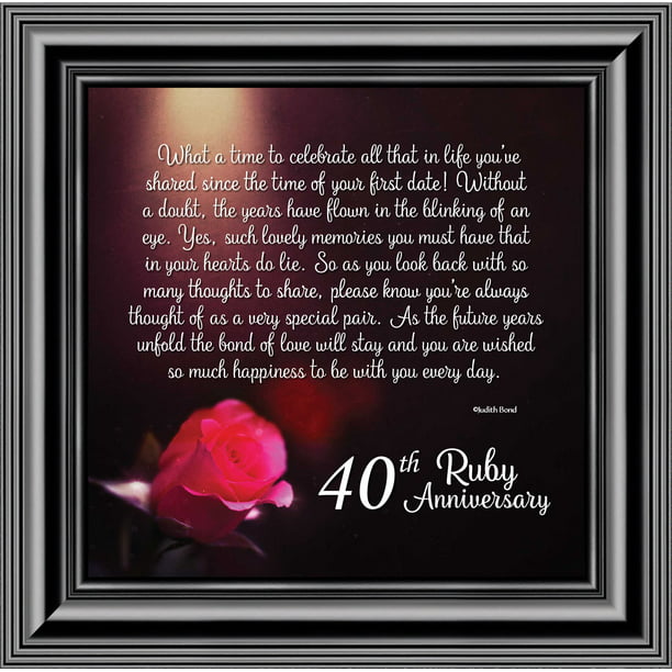 Ruby 40th Wedding Anniversary Gift or