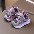 thumbnail image 4 of WNVMWI Toddler Girls Running Sneakers Childrens Walking Shoes with Hook And Loop Kids Casual Sports Shoe Purple Sizs 7, 4 of 5