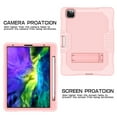 thumbnail image 3 of iPad Pro 12.9 inch 4th Generation 2020 Case with PET Screen Protector, Kids Case For iPad Pro 12.9 with Pencil Holder, Heavy Duty Rugged Dropproof Shockproof Case Kickstand Protective Cover, Rosegold, 3 of 7