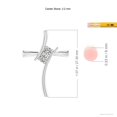 thumbnail image 3 of Angara Natural Diamond Cross Pendant Necklace for Women in 14K White Gold (Size-3.2mm) – April Birthstone Jewelry | Two Stone Diamond Cross Necklace, 3 of 7