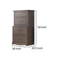 thumbnail image 5 of Stav Tall Dresser Chest with 4 Drawers, Plank Style, Gray Solid Wood, 5 of 5