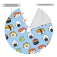 thumbnail image 4 of Kll 36" Christmas Tree Skirt Kawaii Sushi (2) Xmas Tree Skirts Mat For New Year Xmas Holiday Party Indoor Outdoor Home Decoration, 4 of 9
