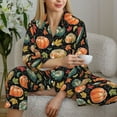 thumbnail image 6 of Haiem Daisy maple leaf Pattern Women’s Long-sleeve Sleepwear,Sleepwear Set,2-piece Loungewear Set,Soft PJs Comfy Nightwear with Pockets-XX-Large, 6 of 7