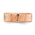 thumbnail image 3 of Diamond2Deal Stainless Steel Polished Rose IP-plated Grooved 8mm Men's Band Size 11, 3 of 7