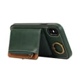thumbnail image 3 of Allytechgroup Stylish iPhone XS Max Wallet Case, Secure Phone Case for Apple iPhone XS Max, Multi-functional and Durable, Ring Holder Hand Wrist Stand Shockproof Case for Women Men, Green, 3 of 7