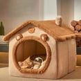 thumbnail image 4 of BotaniNest Lit de Sommeil d'Intérieur Chaud pour Chat d'Hiver Confortable, Convient aux Chats, Chiots et, 4 of 7