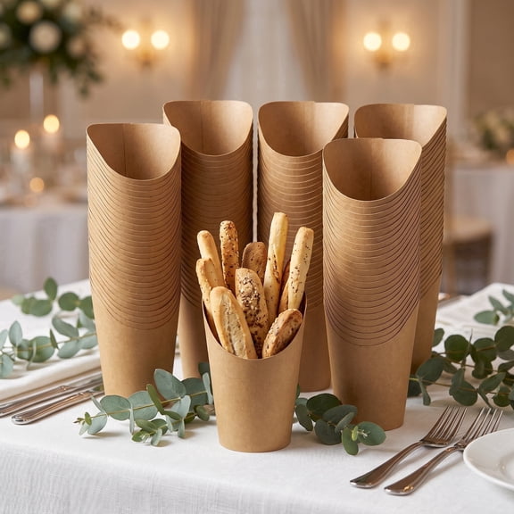 100 Pcs French Fries Holder, 12oz Disposable Paper French Fry Cups Charcuterie Cups for all Occasions