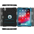 thumbnail image 3 of New iPad Air 10.9 2020 Case with Screen Protector, Dteck Heavy Duty Rugged Shockproof Protective Full Body Case Cover with Pencil Holder and Kickstand for 10.9-inch iPad Air 4th Gen,Black + Blue, 3 of 8