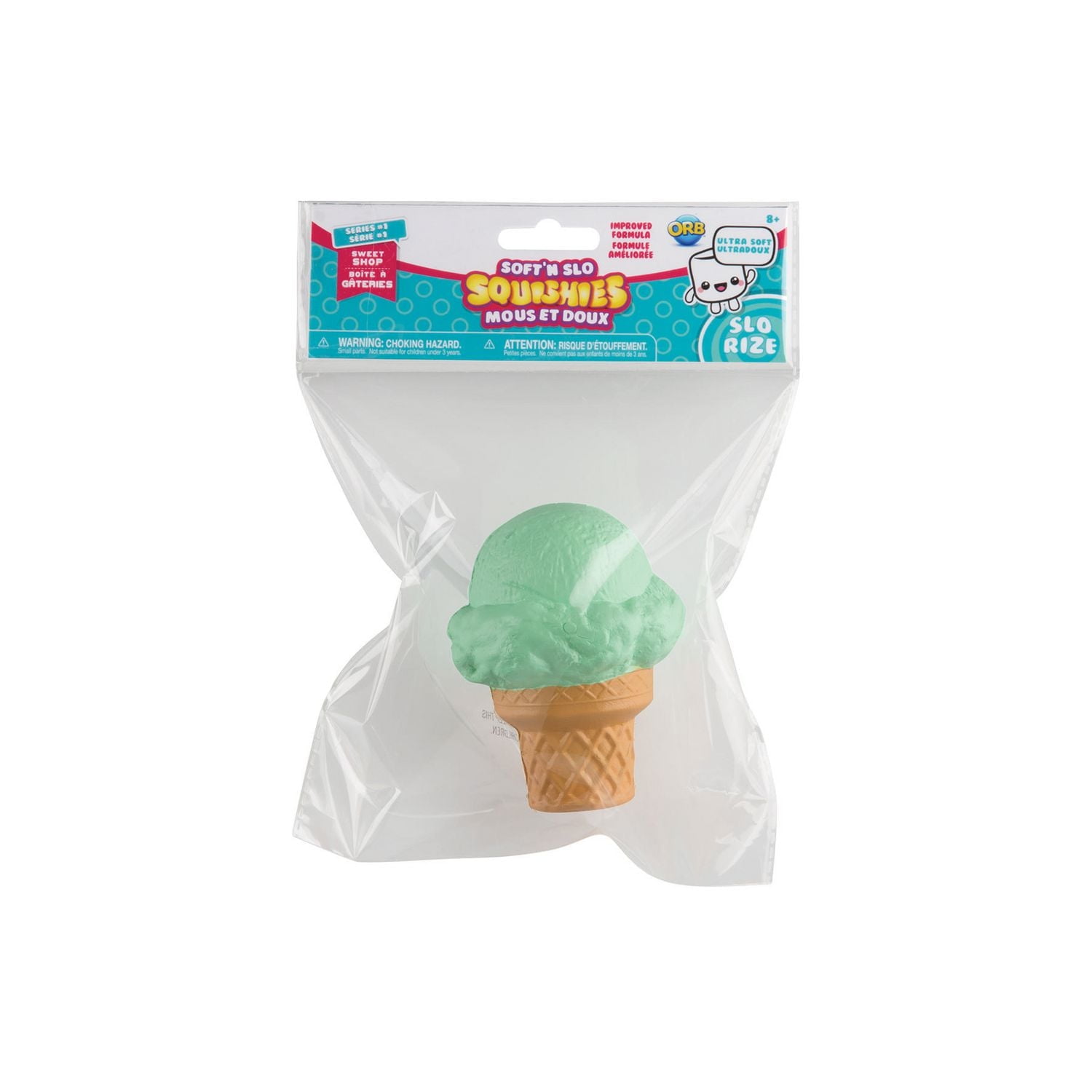 The Orb Factory Soft'n Slo Squishies Mint Ice Cream Cone Doll