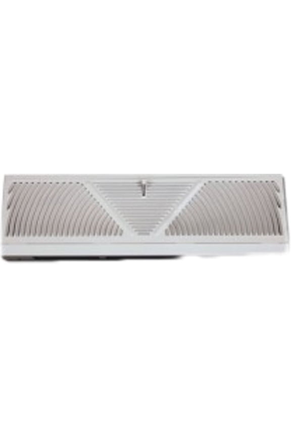 875 White Baseboard Register Extended Height - 18" Length - 5.5" Height - 2 3/4" Base Projection