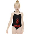 thumbnail image 3 of Berserk Logo Children's One-piece Swimwear Halterneck Swimsuit Summer Beach Girl's Bathing Suits Breathable Beachwear, 3 of 7